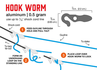 Tarp Abspannleine mit Dutch Titanium Hookworm