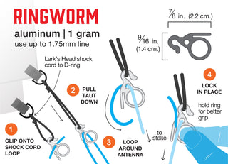 Tarp Abspannleine mit Dutch Titanium Ringworm