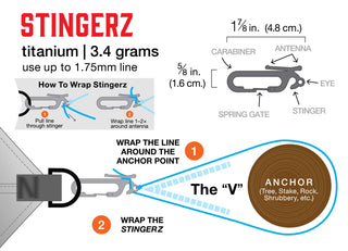 Tarpaufhängung geteilt, mit Dutch Titanium Stingerz